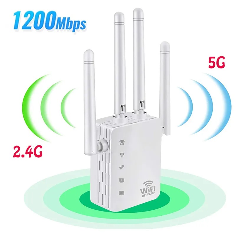 WIFI Booster Repeater Wireless 5G Wifi Extender 1200Mbps Network ...