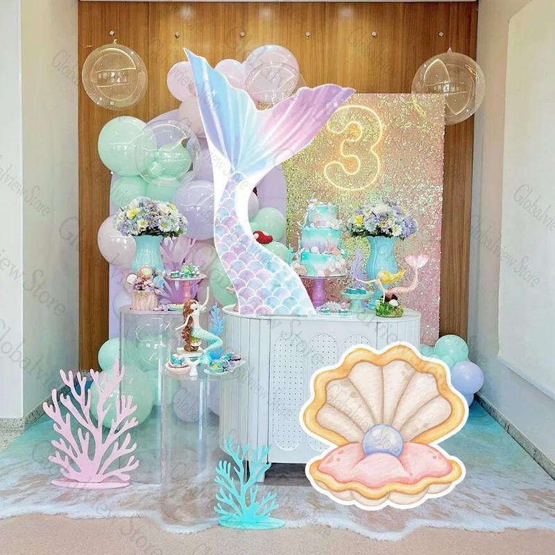 Mermaid Party Decorations Coral Jellyfish Cutout Standee Under the Sea ...