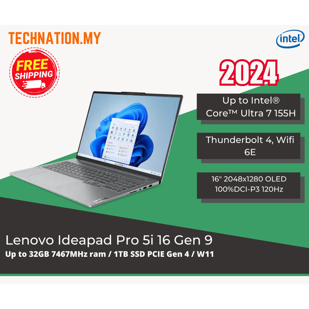 [2024] Lenovo Ideapad Pro 5i 16 Gen 9 (Intel Ultra 7 155H/RTX4050/16