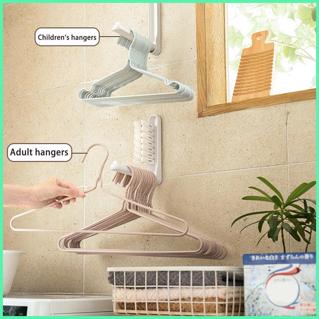Floating Hanger Rack Wall Mount Closet Rod with Adhesive Adhesive Wall ...