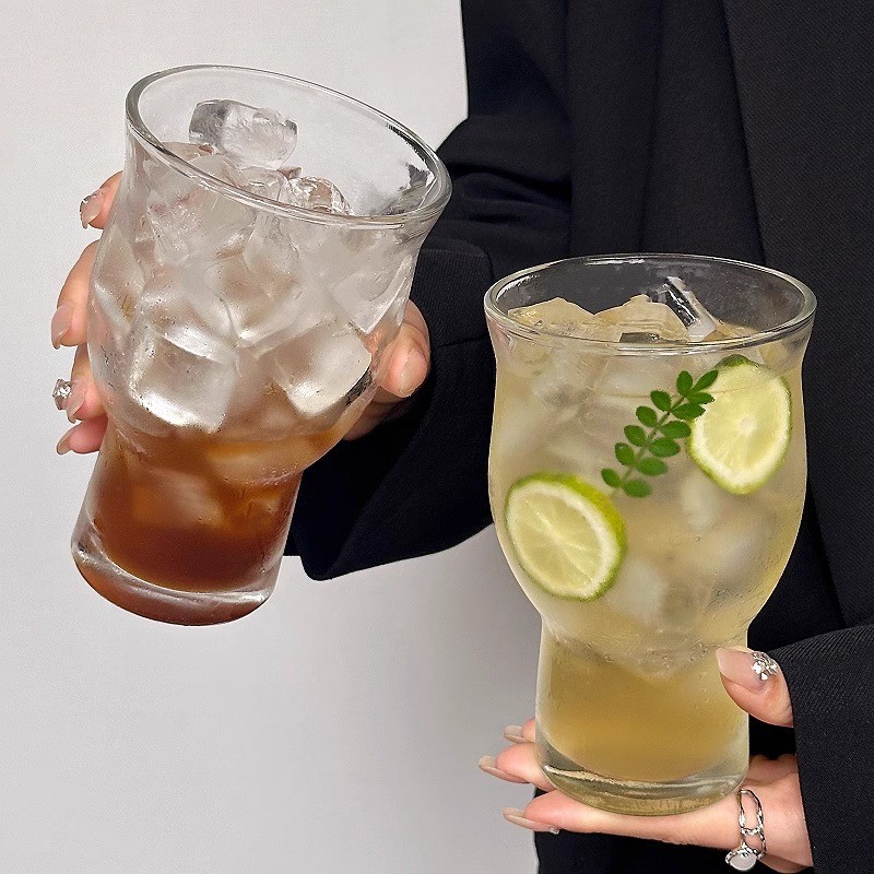 Gelas Teh Buah-buahan Gelas Soda Kapasiti Besar Niche Mulut Lebar Retro ...