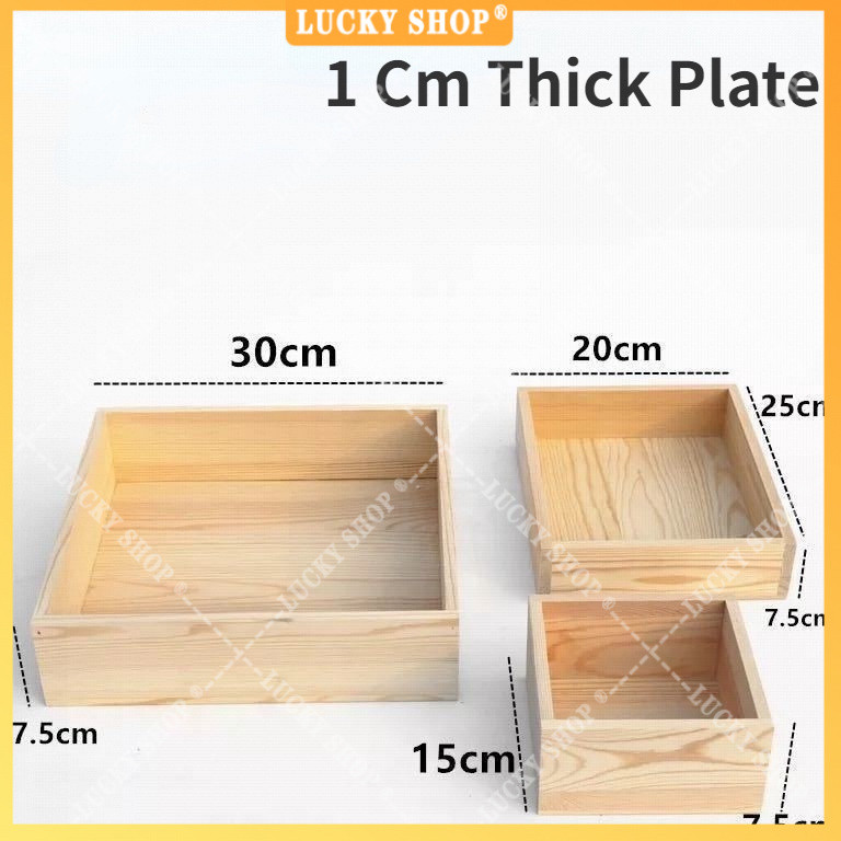 Customize Wooden Box Without Cover Solid Wood Storage Box Large Small ...