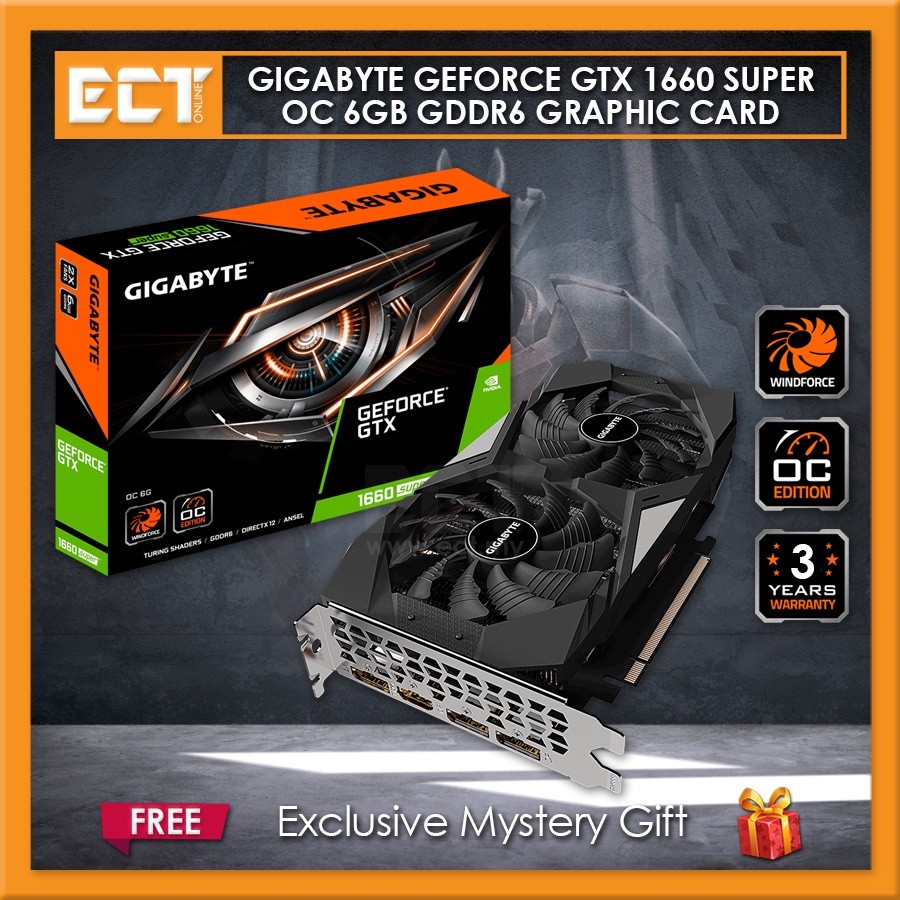 Gigabyte Geforce GTX 1660 Super D6 6GB GDDR6 Graphic Card (GV-N166SD6 ...