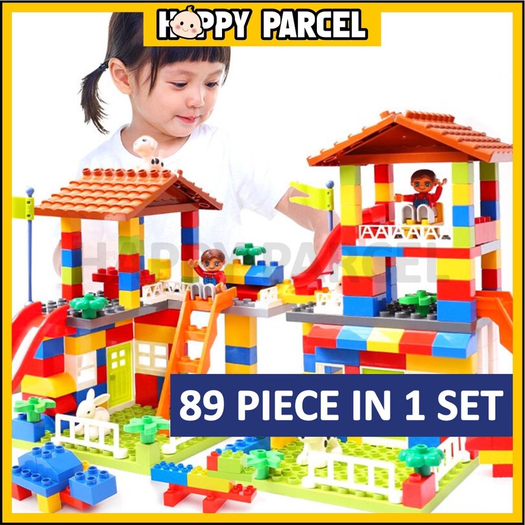 89PCS Big Size Kids Building Blocks Educational Toys Blok Pembangunan