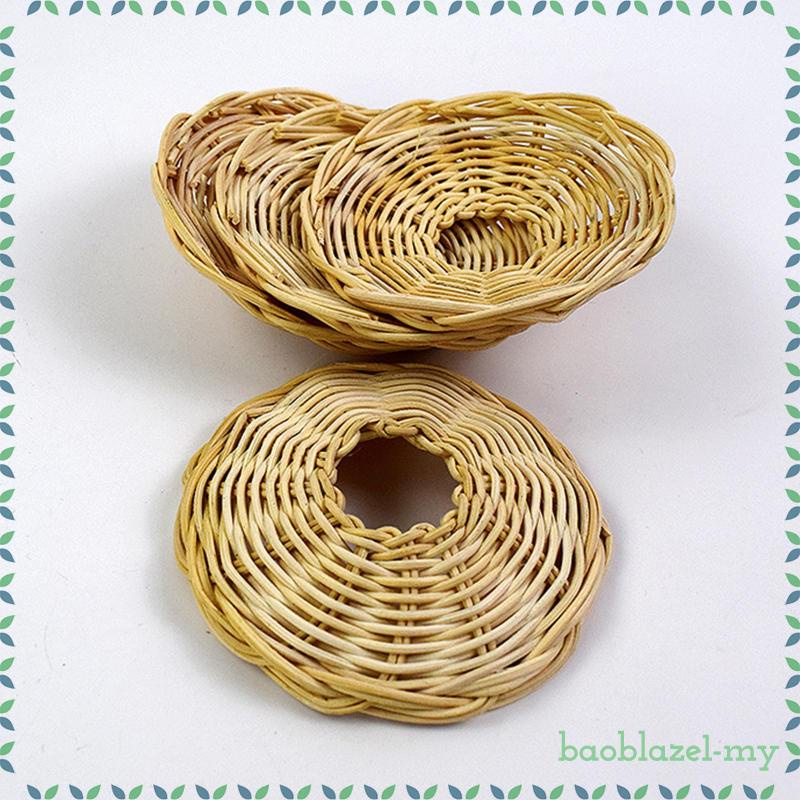 Eusamxon Set Of 3 Rattan Woven Clip-On Lampshades - Round Natural Brown Shades For Table & Floor Lamps - View #7