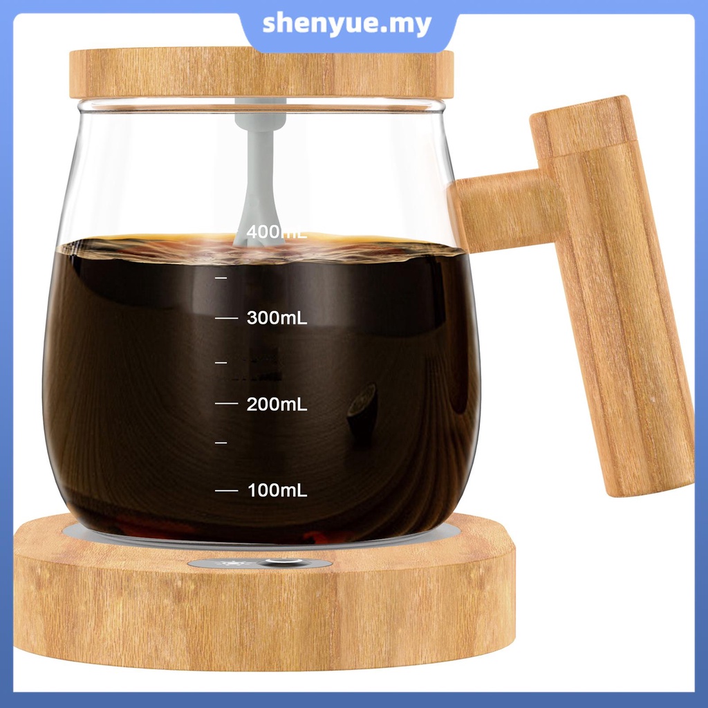 Self Stirring Mug With Measurement 400ml Electric Mixing Cup With Stir Bar 7000rpm High Speed