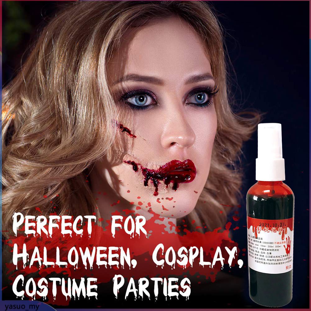 30ml/60ml/100ml Artificial Fake Blood Spray Halloween Plasma Bloody