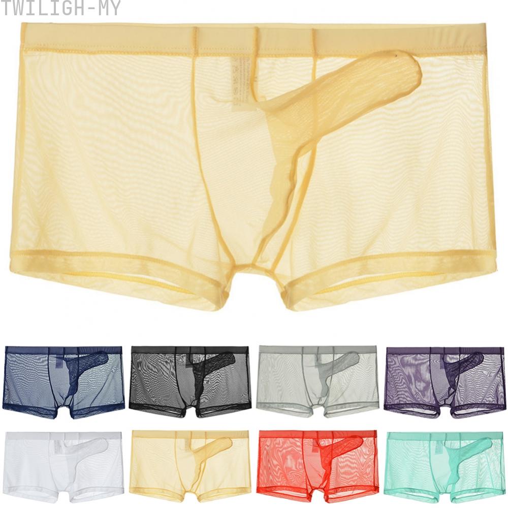 【fast delivery】Boxer Briefs Mens Underwear Transparent Underwear Briefs