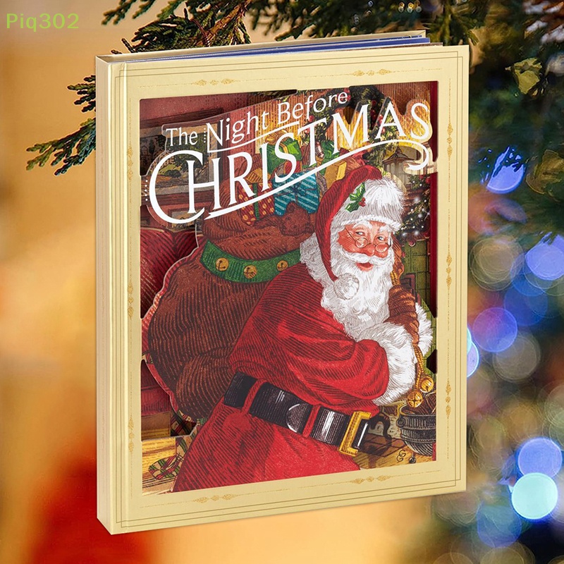 Piq302 Christmas PopUp Book With Light Sound On Christmas Eve The