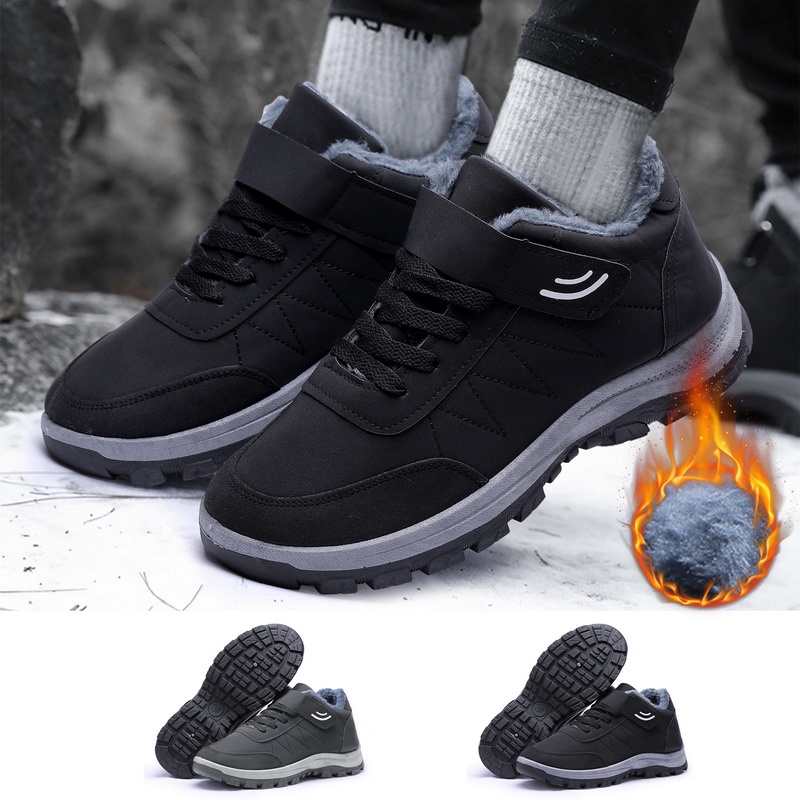 Autumn Winter Velvet Walking Shoes Casual Shoes Round Head Warm And ...