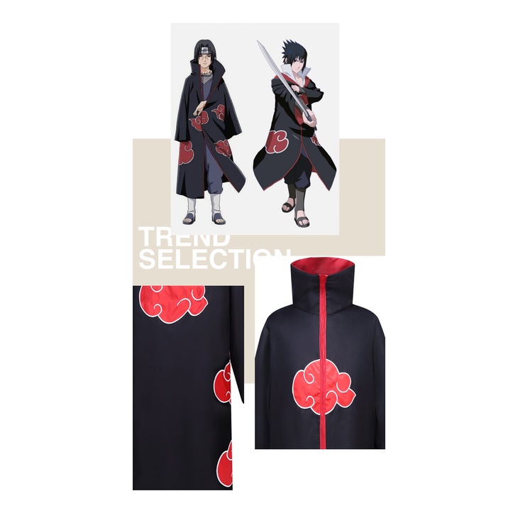Cloak Akatsuki Cosplay Costumes Anime Coat Mantle Deidara Red Cloud ...