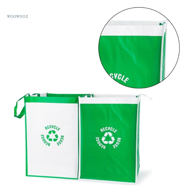 WOOW Recycling Waste Bin Bags Recycle Bin Trash Sorting Bins Organizer