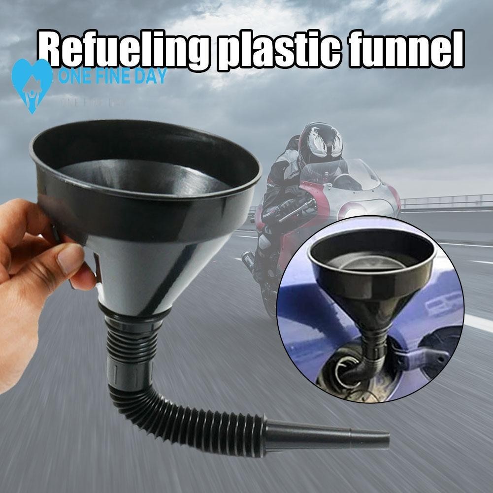 Universal 2 In 1 Plastic Funnel Car Motorcycle Refueling Funnel Oil ...