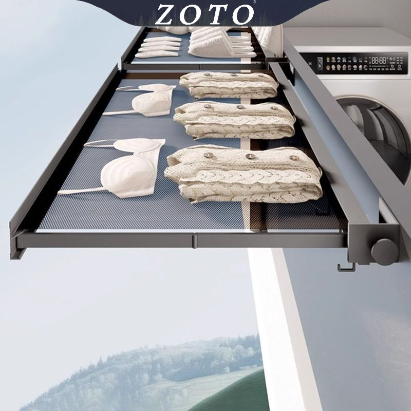 [Factory Straight Hair] Invisible Folding Drying Rack Retractable ...