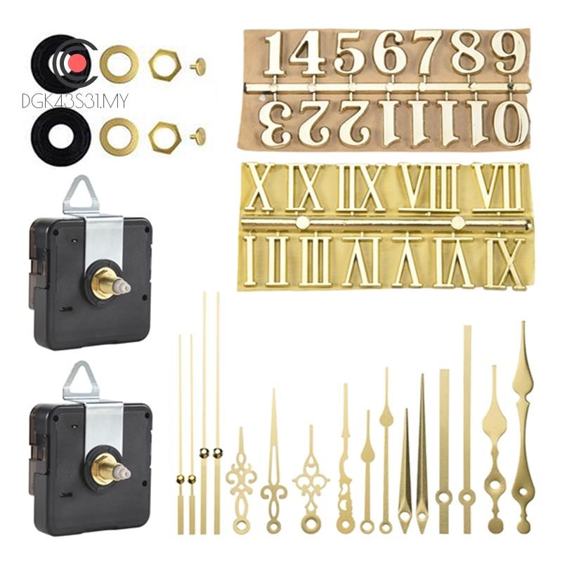 Clock Mechanism Silent Quartz Movement Machine Wall Hands Pointer Set ...