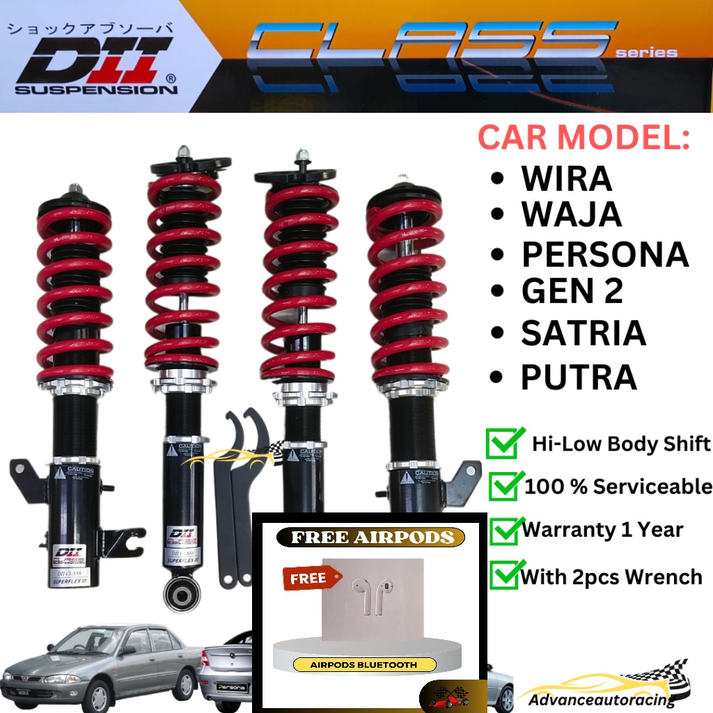 Proton Wira Waja Persona Putra 0714 Gen2 Satria DII Class Adjustable Absorber Suspension High