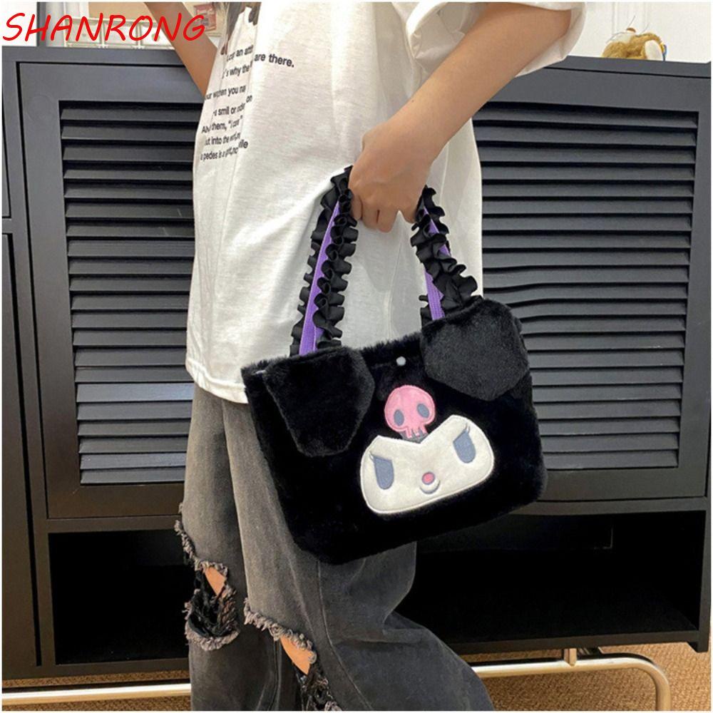 SHANRONG Women Handbags, Lace Strap Cinnamoroll Plush Shoulder Bag