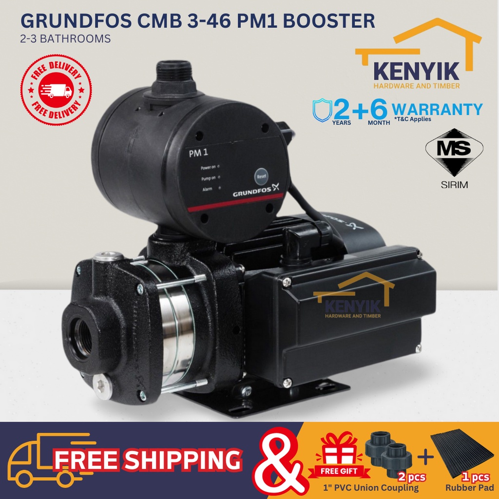 GRUNDFOS CMB346 PM1 Home/Domestic Water Pressure Booster Pump Shopee