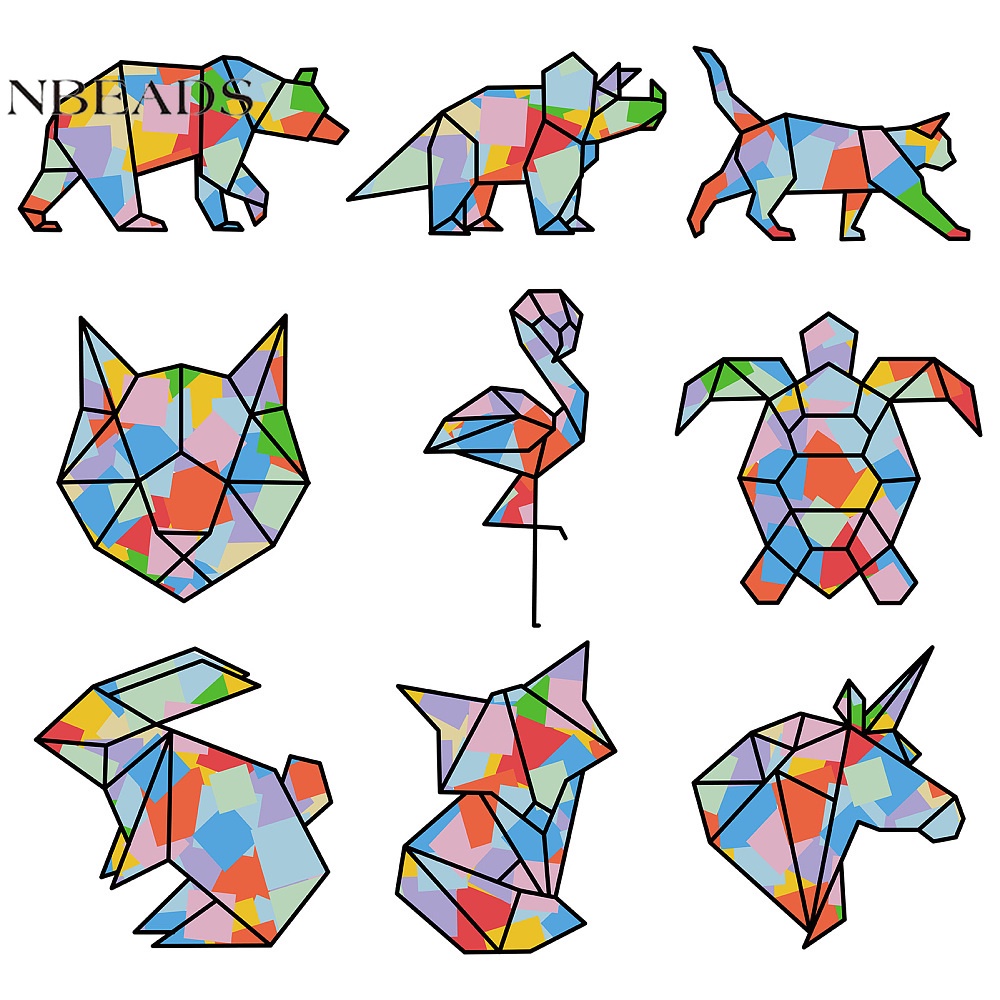 1Bag 9 Styles Animal Paper Suncatcher Kit Sea Turtles Stained Window