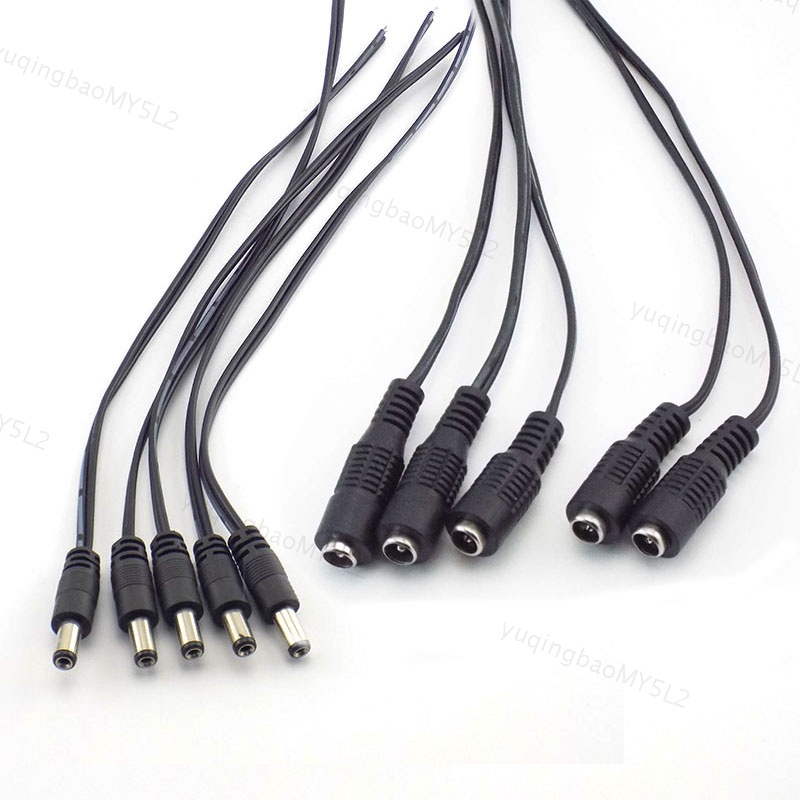 Coaxial DC Power (2.1mm) Female Security Camera Adapters 5pcs 5.5mm X 2 ...
