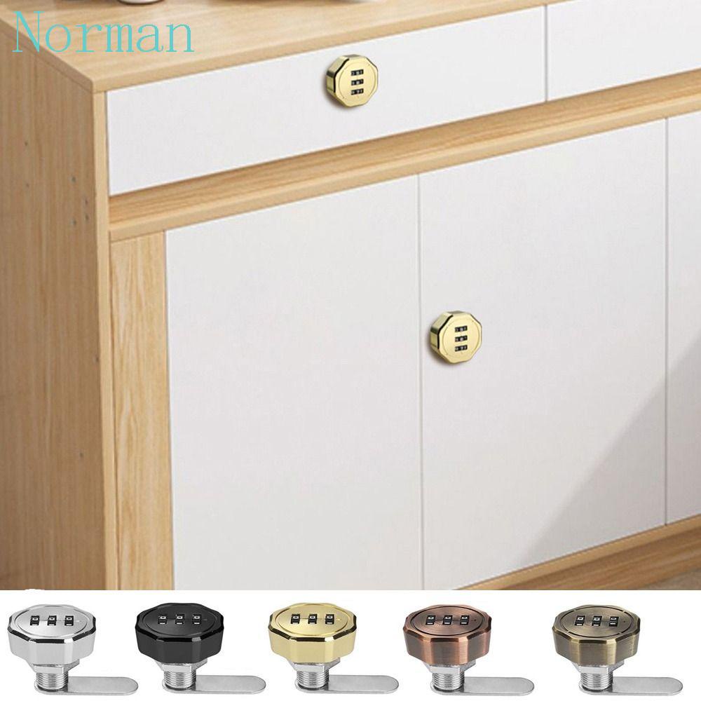 NORMAN 3 Digital Code Combination Lock, Zinc Alloy Black/Silver Mailbox