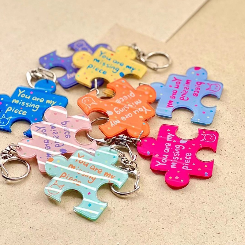 Creative Keyring Funny Deisgn Cute Keychain Jigsaw Buckle Design ...