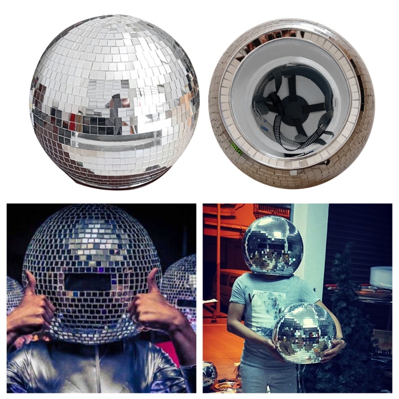 SA Eye Catching Discos Helmet Reflective Glass Decor for Dance Parties ...