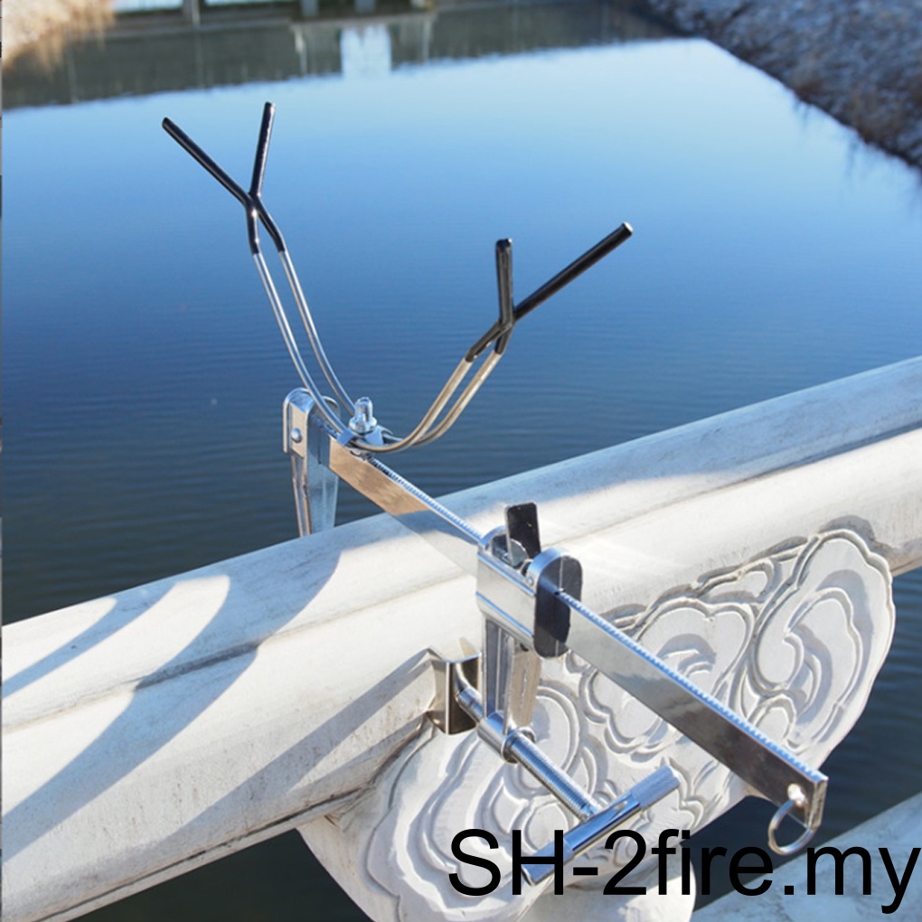 Fishing Rod Holder Rotary Bridge Clip Wearresistant UShaped Fish Rods