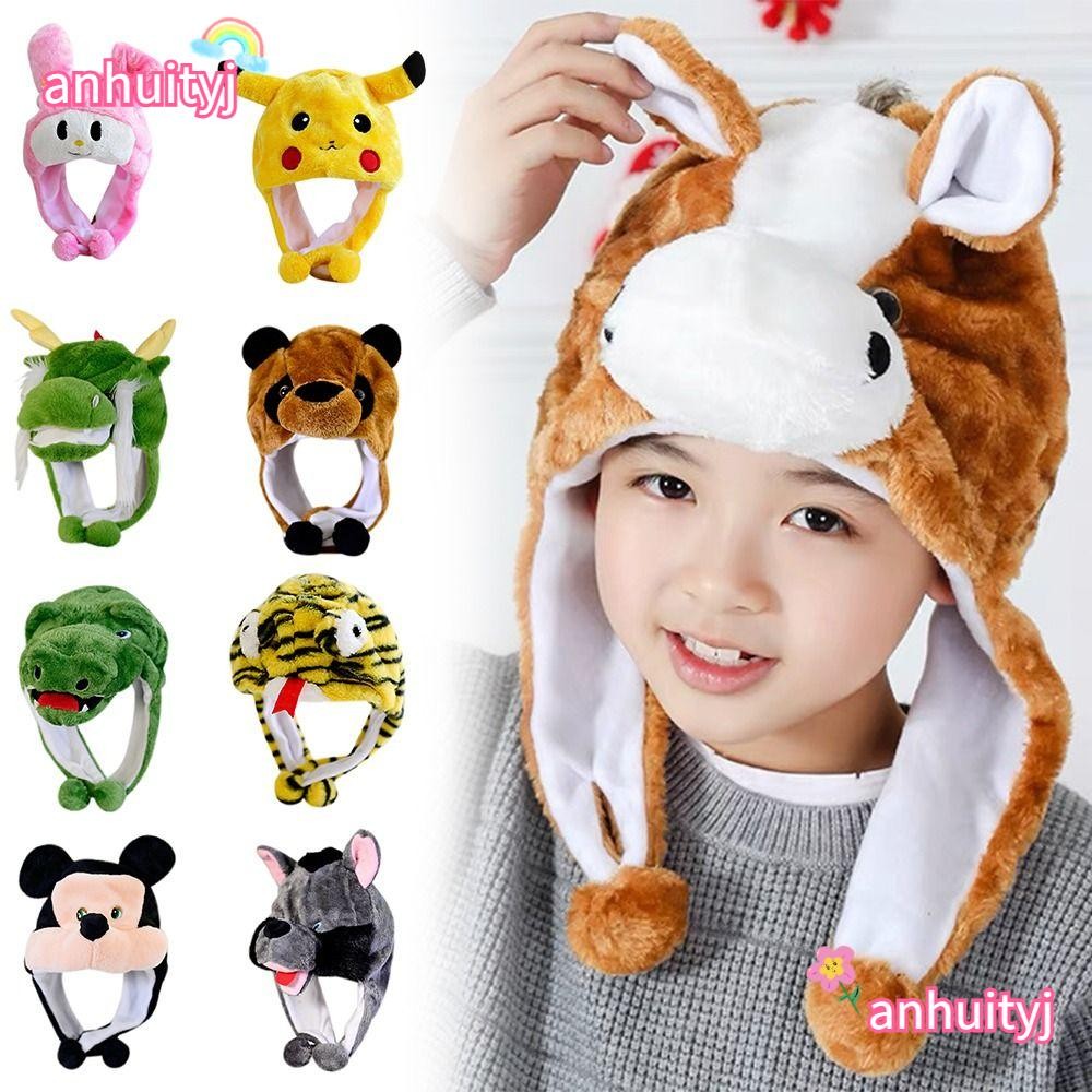 Bonnet De Noël à Oreilles Mobiles – Renne Marron Avec écharpe, Super Rigolo Pour Enfants Et Adultes