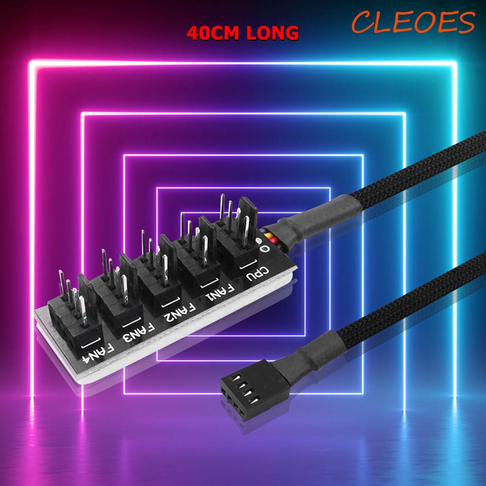 CLEOES PC Fan Hub Chassis PC Case 1 to 5 Way 4Pin PWM Connectors