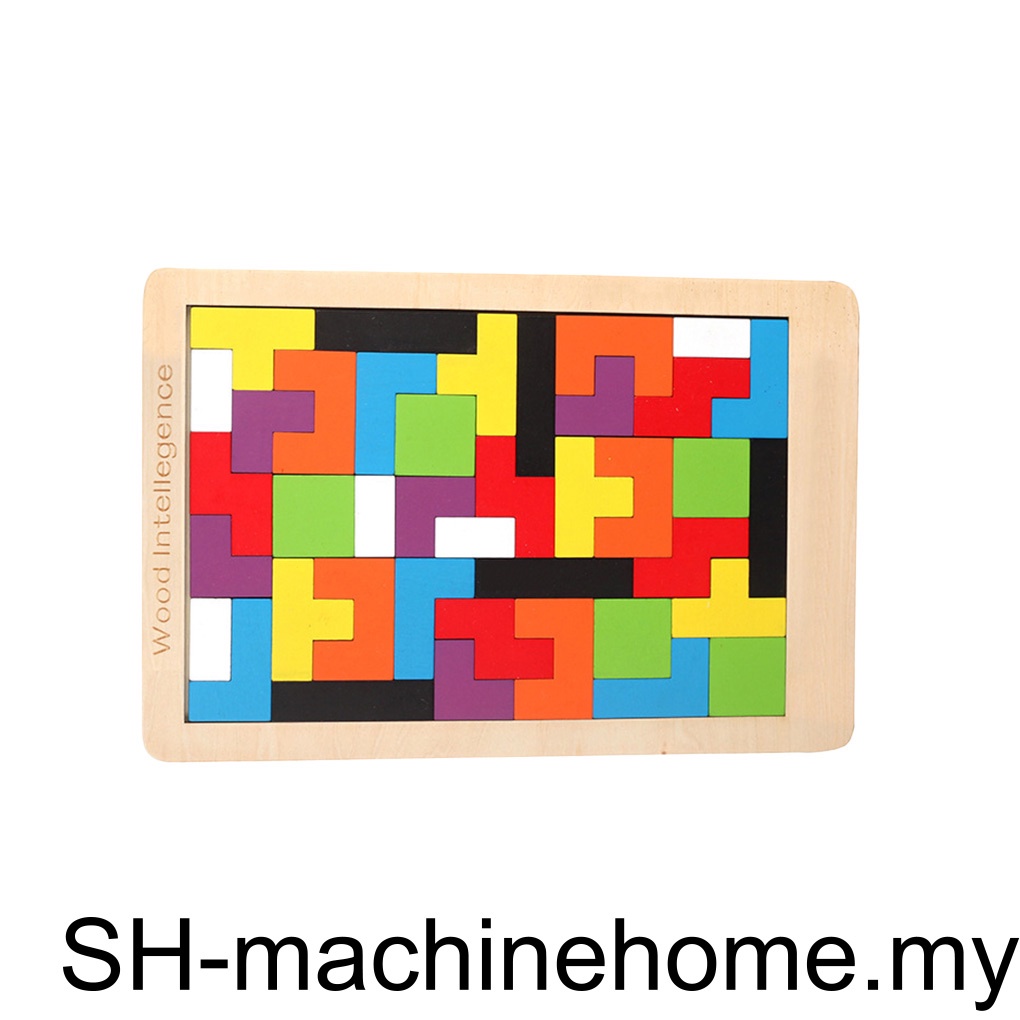 1/2 3D Wooden Block Toy Children Early Board Educational Sliding Block