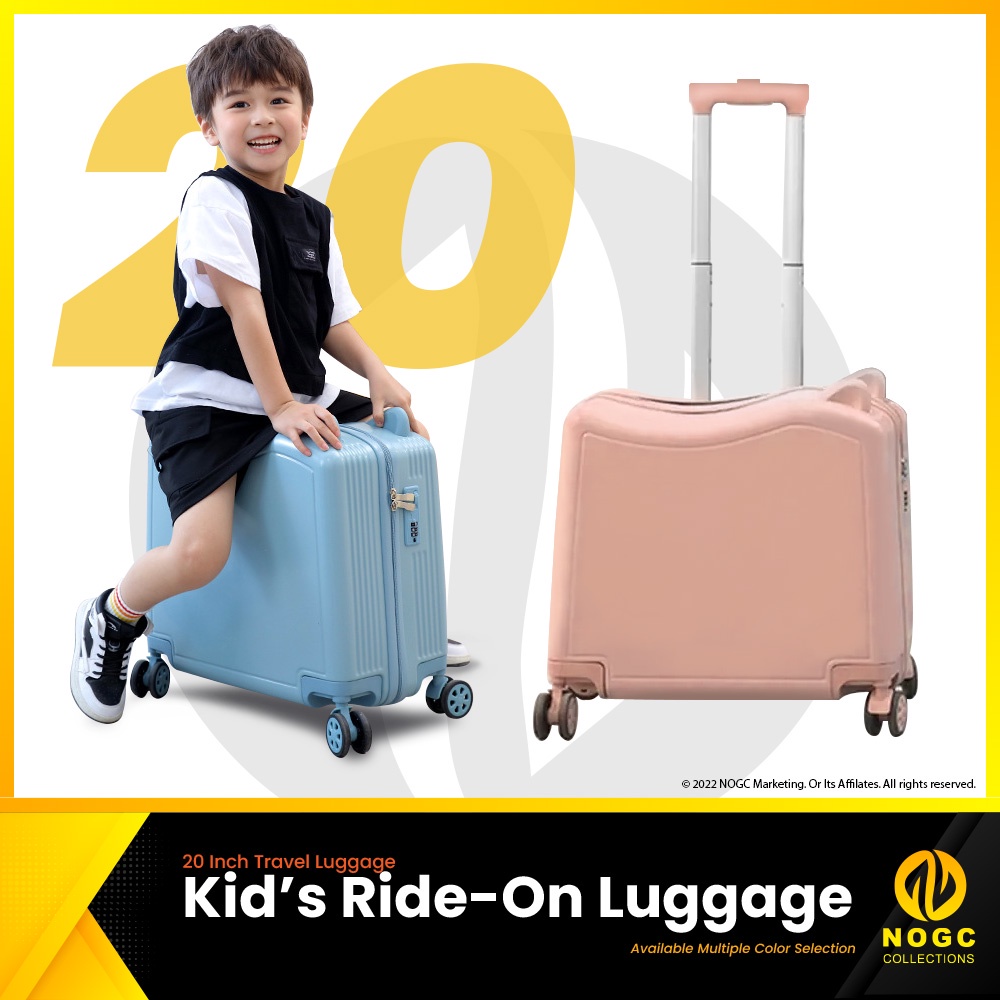 NOGC NMB-050 20 Inch Kids Ride On Suitcase PC Composite Travel Luggage ...