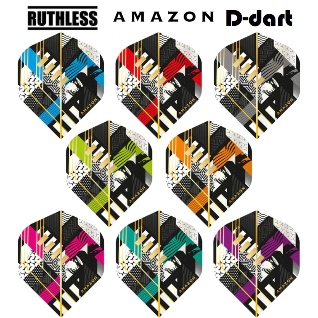 RUTHLESS DART FLIGHT - STANDARD 100 Micron Amazon Abstract Darts Flight ...