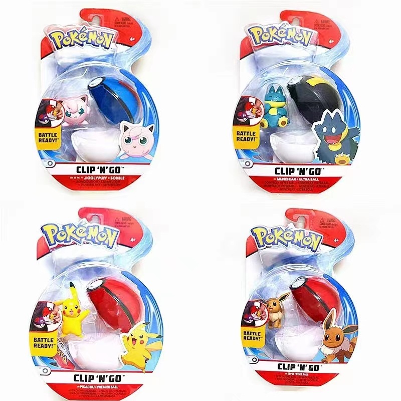 Wct Pokémon Capsule Toy Figure Eevee Pikachu Fat Ding Poké Ball Pokémon