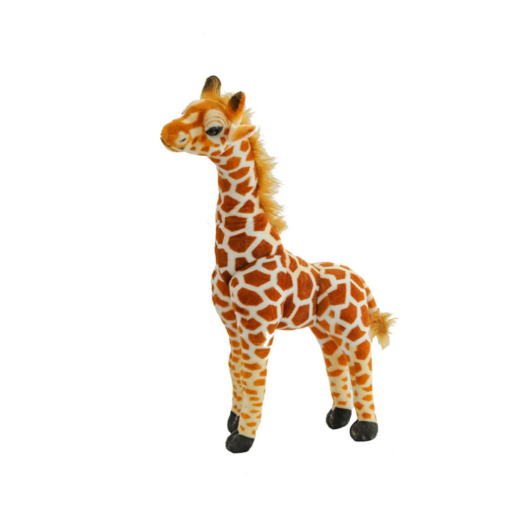 Short Pile Giraffe Plush Stuffed Giraffe Toy Adorable Standing Giraffe