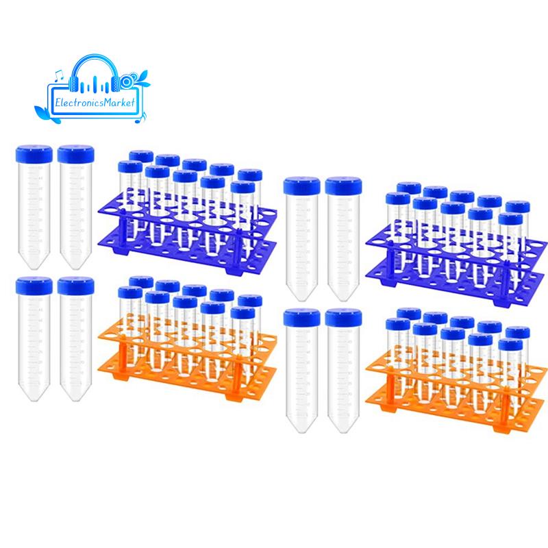 27Pcs 50ML Conical Centrifuge Tubes and 28 Well Centrifuge Tube Holder