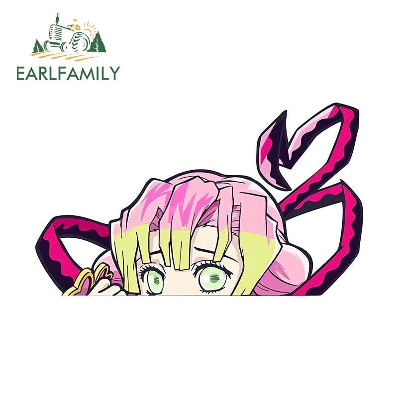EARLFAMILY 13cm Demon Slayer Mitsuri Kanroji Peeker Car Sticker Anime ...