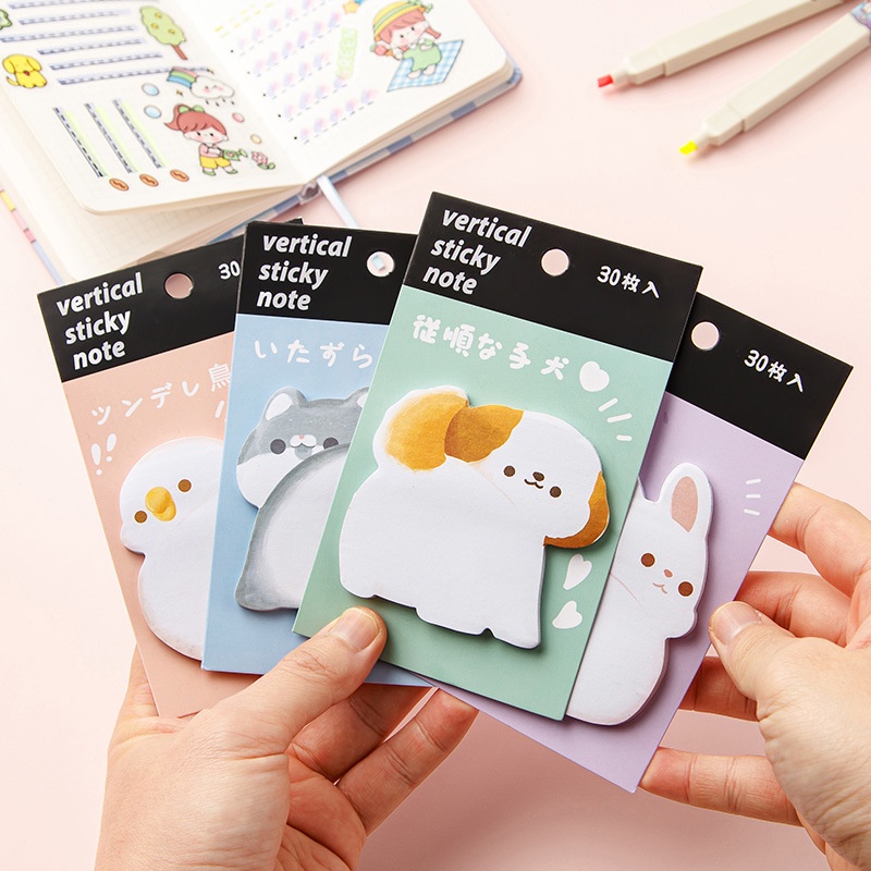 Creative Cartoon Sticky Notes Cute Animal Memo Note Notepad Student ...