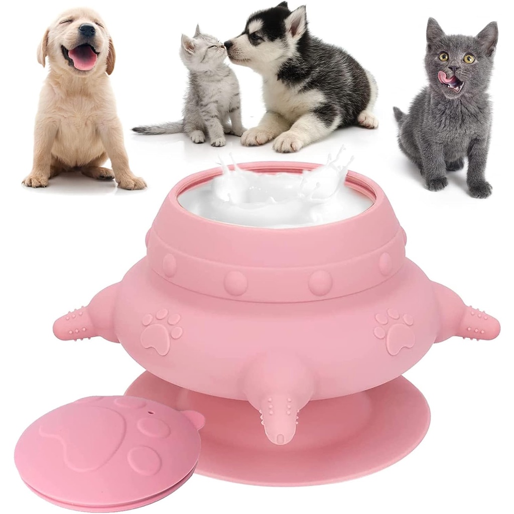 Puppy Feeder for Multiple Puppies, 240ml Silicone Puppy Milk Feeder