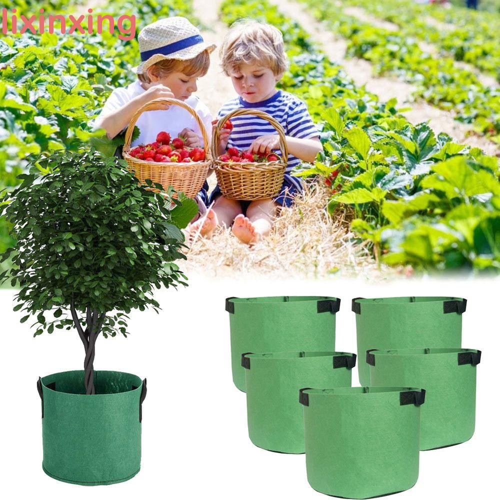 LIXINXING Grow Bag Fabric Eco-Friendly Green Pouch Potato Garden Root ...