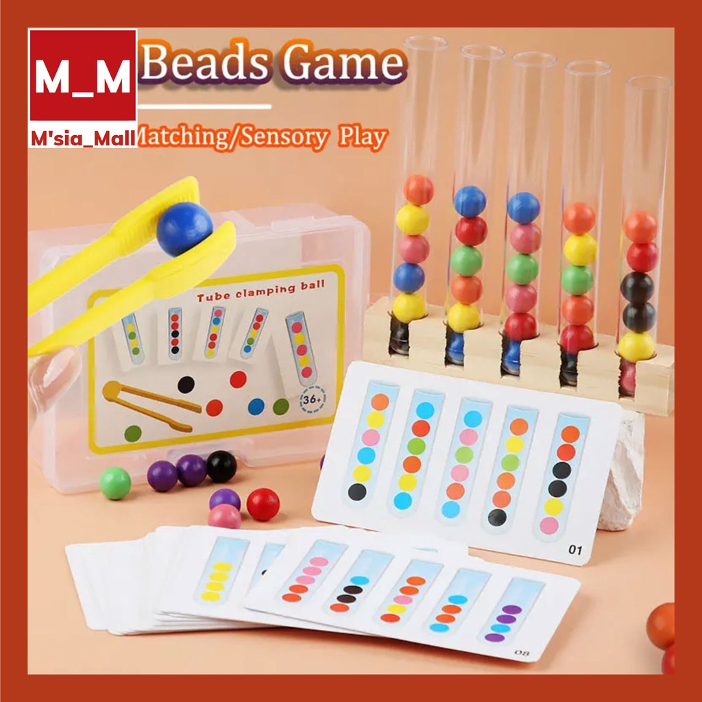 Fine Motor Skill Training Toy Wooden Color Sorting Stacking Games ...