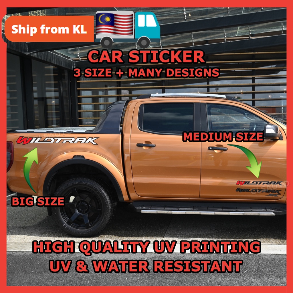 Raptor Sticker Body Side Door Car Decal Pelekat 4x4 Ford Ranger F150 ...