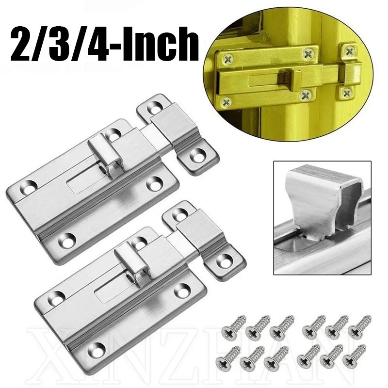 2/3/4 inch AntiTheft Security Gate Bolt Durable Stainless Steel