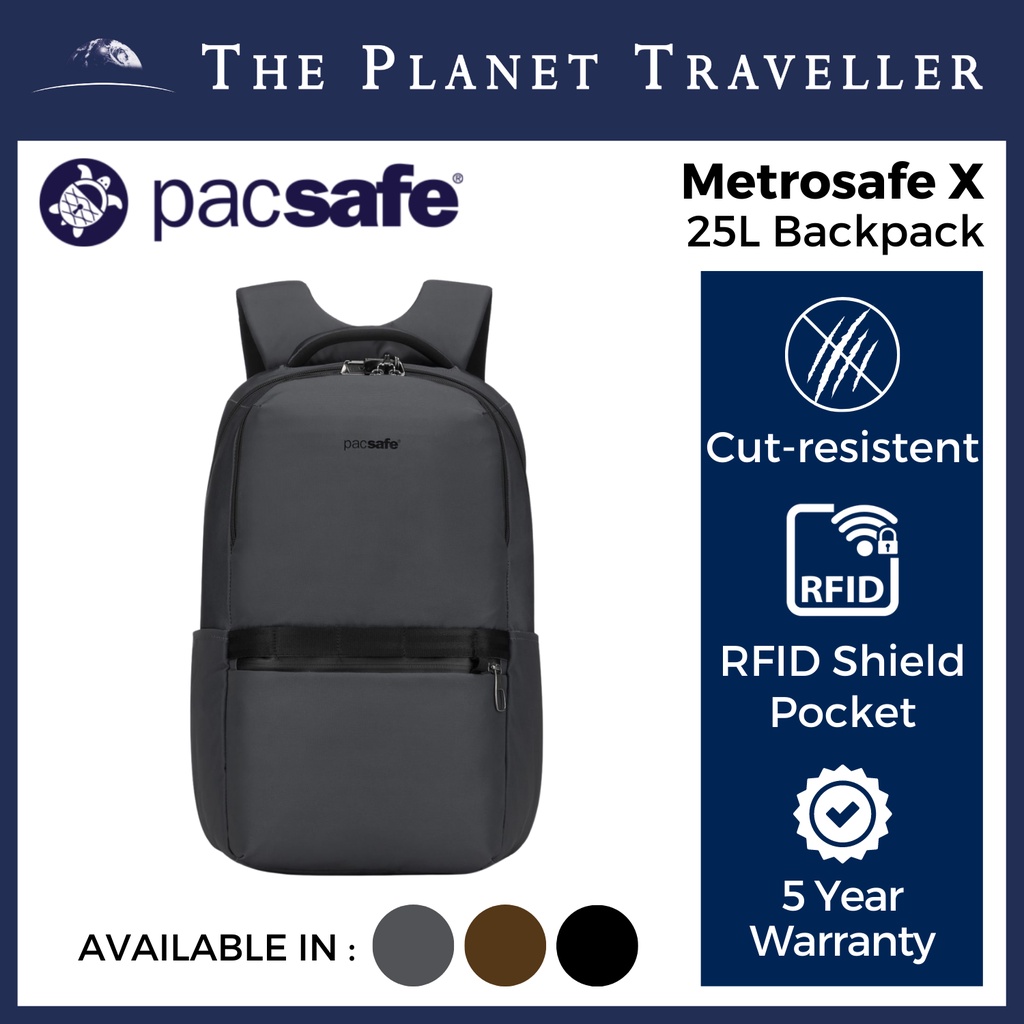 Pacsafe Metrosafe X 25L Anti-Theft Backpack | Shopee Malaysia