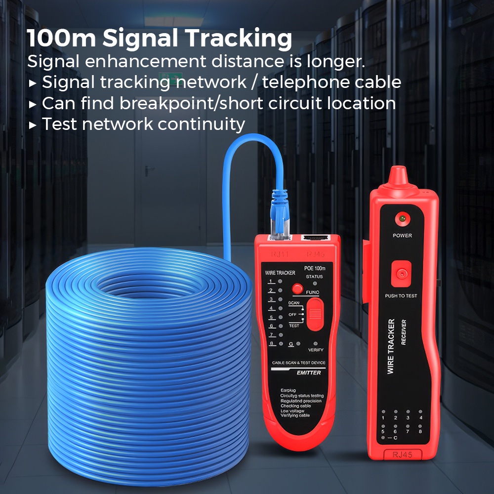 RJ11 RJ45 Cat5 Cat6 Telephone Wire Tracker Tracer Toner Ethernet LAN ...