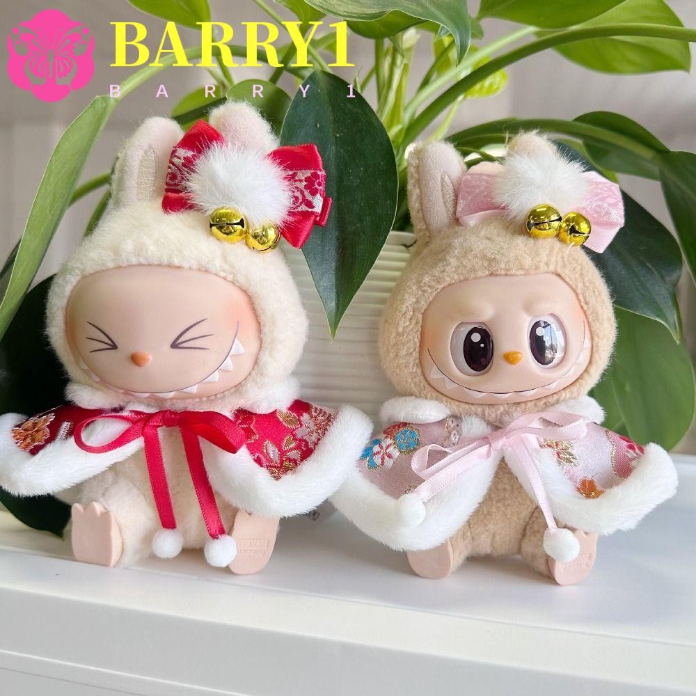 BARRY1 17cm Labubu Time Cloak Set, New Year Bowknot Headpin Sitting ...