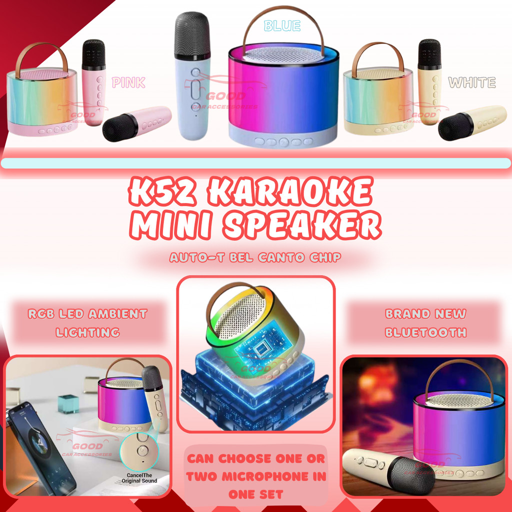 Karaoke Speaker Set K52 Wireless With Karaoke Bluetooth Microphone Home ...