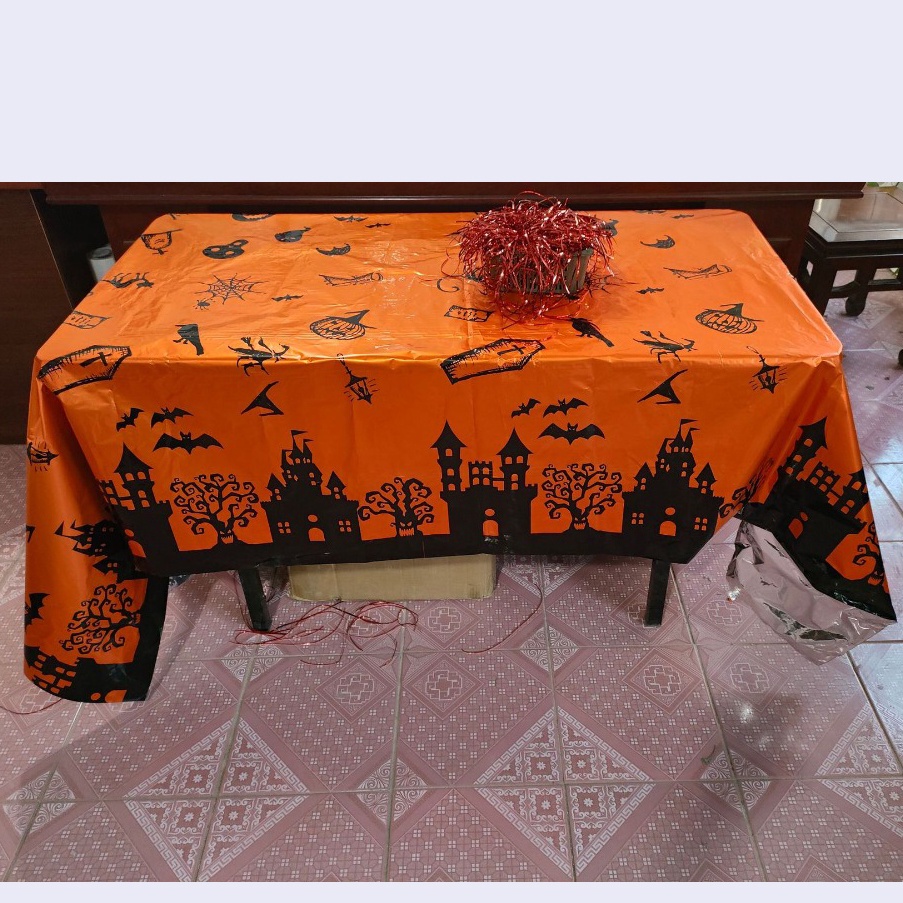 Halloween Party Decoration Blood Hand Print Table Cloth Ghost House