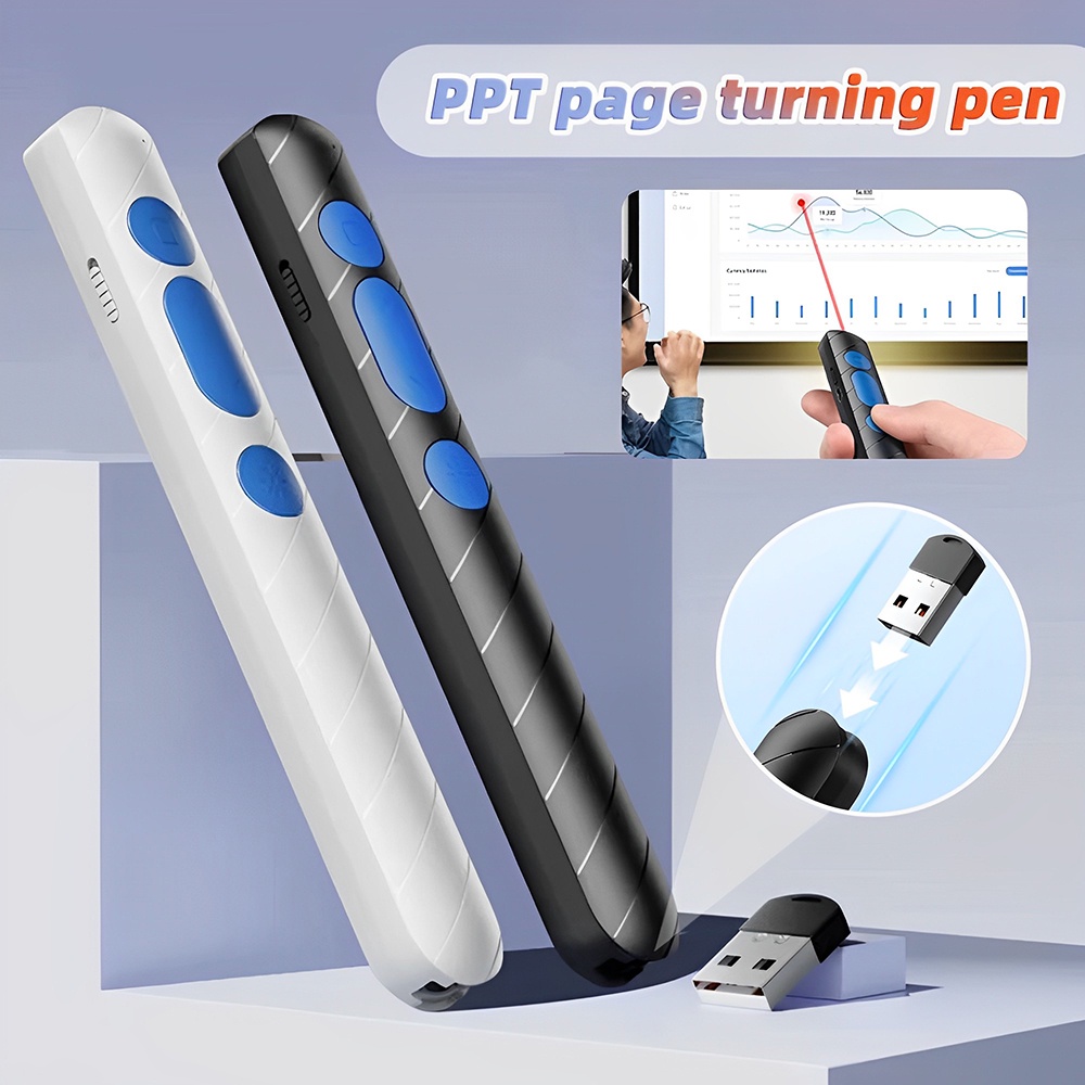 Wireless Presenter Remote Presentation Pointer Clicker with 100m Remote