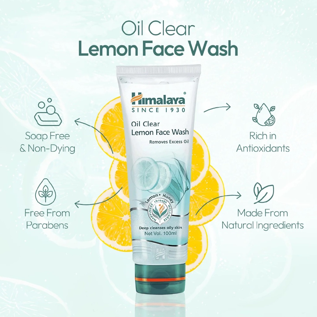 Himalaya Oil Clear Lemon Face Wash Pencuci Muka Berminyak Lemon